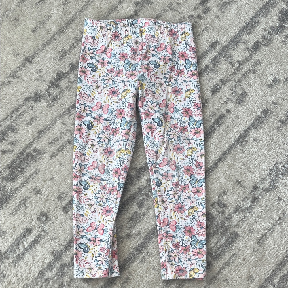 Carters Floral Print Leggings - Pink Multi
